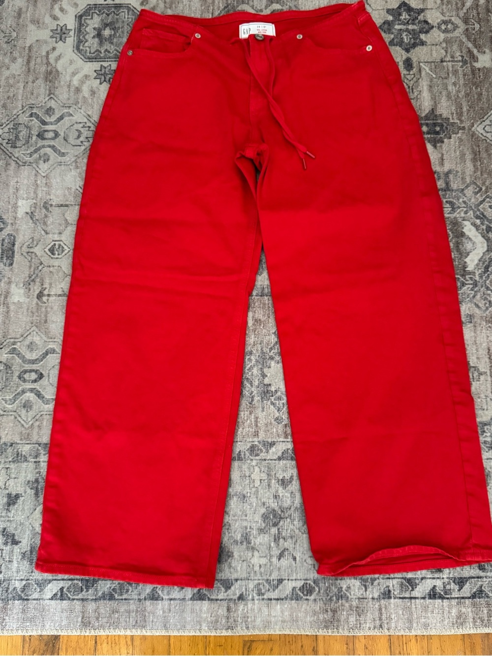 GAP Wide Leg Pants in Bright Red